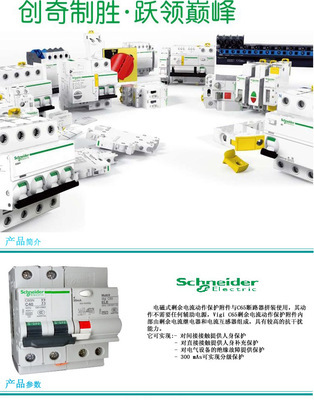施耐德VIGI C65N 2P C25A漏電附件 品質與安全的守護者